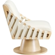 Meridian Furniture Millwin Cream Vegan Leather Swivel Accent Chair