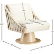 Meridian Furniture Millwin Cream Vegan Leather Swivel Accent Chair