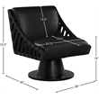 Meridian Furniture Millwin Black Vegan Leather Swivel Accent Chair