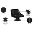 Meridian Furniture Millwin Black Vegan Leather Swivel Accent Chair
