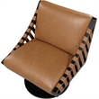 Meridian Furniture Millwin Cognac Vegan Leather Swivel Accent Chair