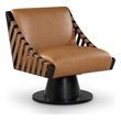 Meridian Furniture Millwin Cognac Vegan Leather Swivel Accent Chair