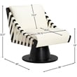 Meridian Furniture Millwin Cream Vegan Leather Swivel Accent Chair