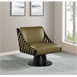 Meridian Furniture Millwin Olive Vegan Leather Swivel Accent Chair