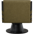 Meridian Furniture Millwin Olive Vegan Leather Swivel Accent Chair
