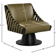 Meridian Furniture Millwin Olive Vegan Leather Swivel Accent Chair