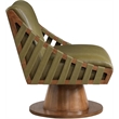 Meridian Furniture Millwin Olive Vegan Leather Swivel Accent Chair