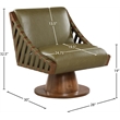 Meridian Furniture Millwin Olive Vegan Leather Swivel Accent Chair