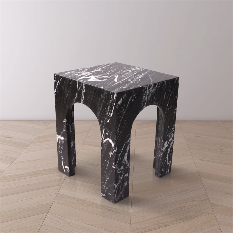 Meridian Furniture Palermo Black Marble End Table