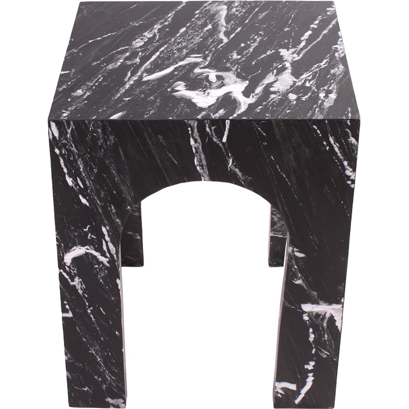Meridian Furniture Palermo Black Marble End Table
