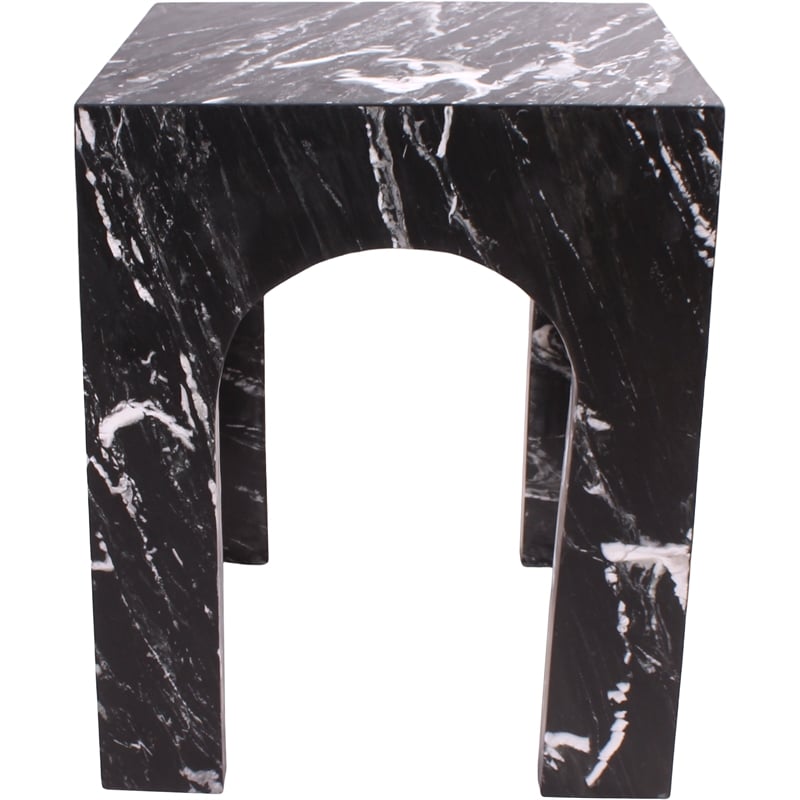 Meridian Furniture Palermo Black Marble End Table