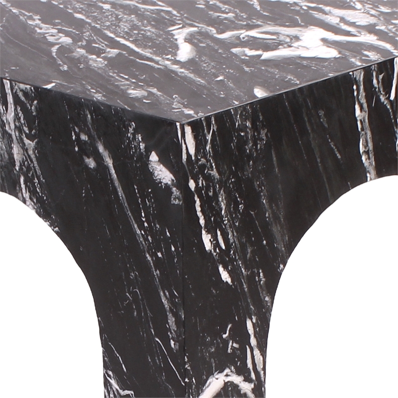 Meridian Furniture Palermo Black Marble End Table