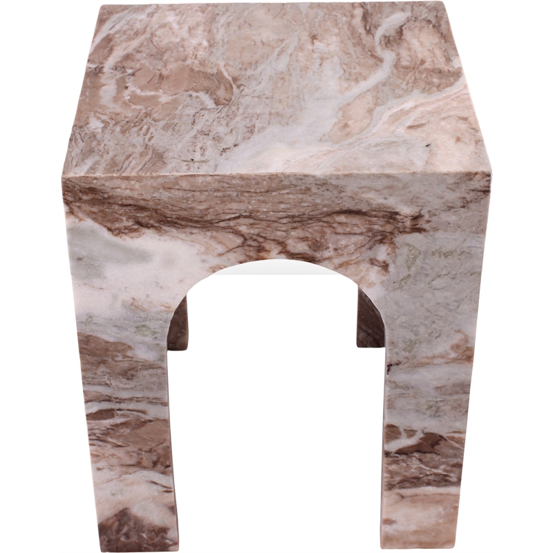 Meridian Furniture Palermo Brown Marble End Table
