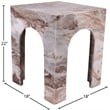Meridian Furniture Palermo Brown Marble End Table