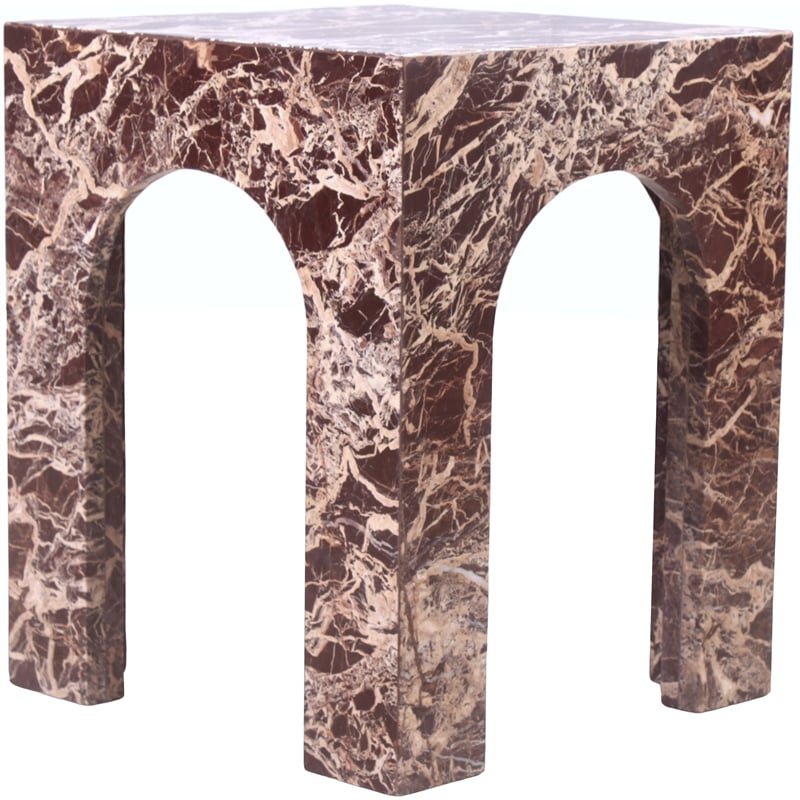 Meridian Furniture Palermo Cherry Marble End Table