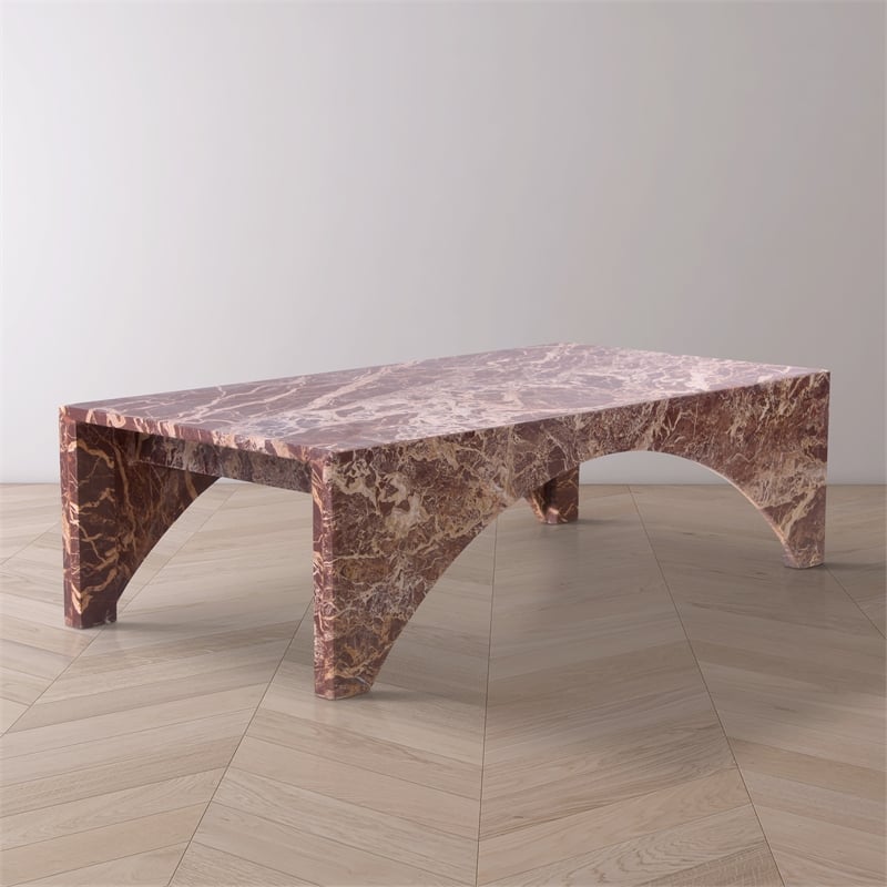 Meridian Furniture Palermo Cherry Marble Coffee Table