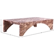 Meridian Furniture Palermo Cherry Marble Coffee Table