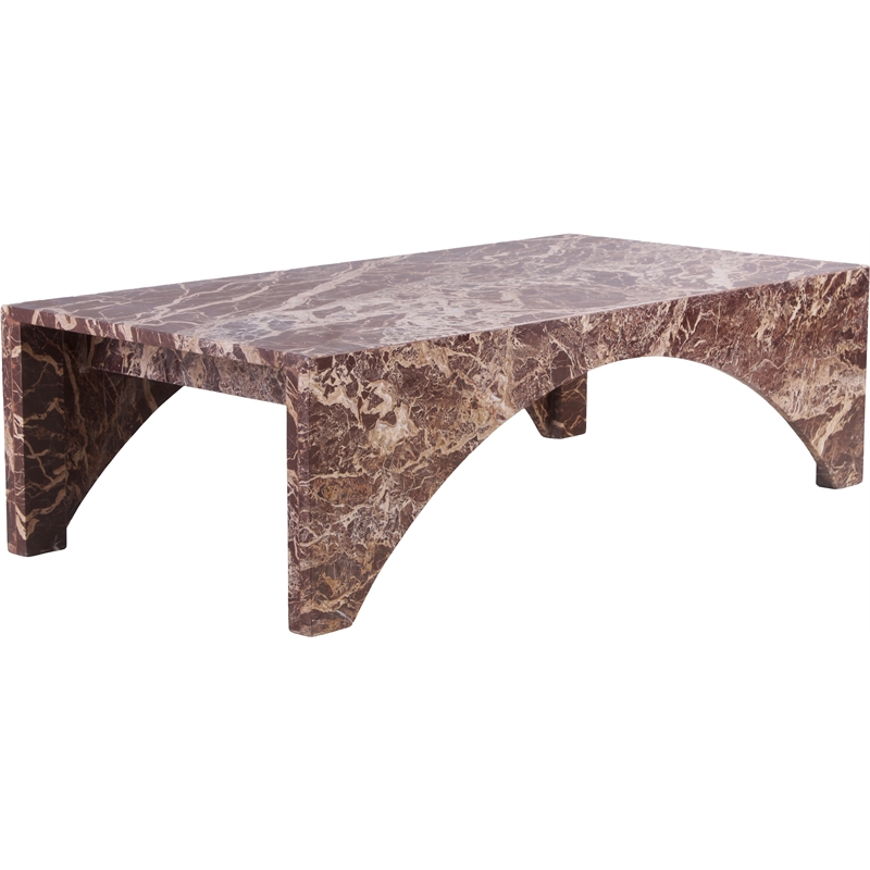 Meridian Furniture Palermo Cherry Marble Coffee Table
