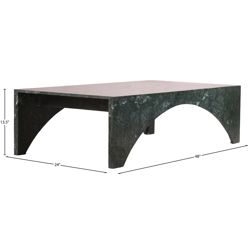 Meridian Furniture Palermo Green Marble Coffee Table