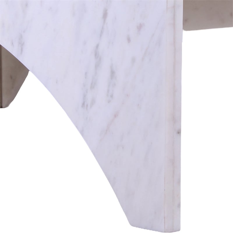 Meridian Furniture Palermo White Marble Coffee Table