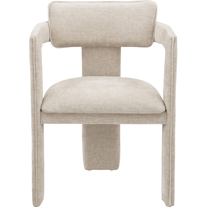 Meridian Furniture Brenda Beige Chenille Fabric Dining Chair (Set of 2)
