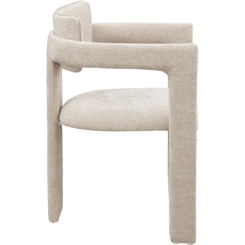 Meridian Furniture Brenda Beige Chenille Fabric Dining Chair (Set of 2)