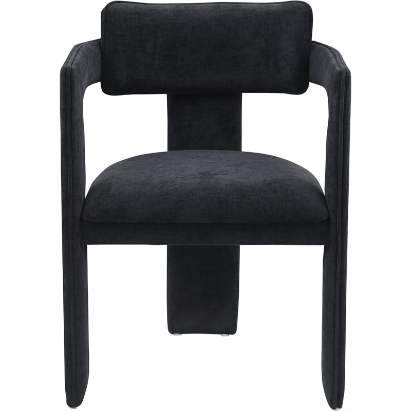 Meridian Furniture Brenda Black Chenille Fabric Dining Chair (Set of 2)