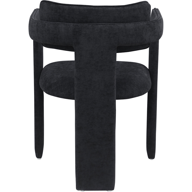 Meridian Furniture Brenda Black Chenille Fabric Dining Chair (Set of 2)