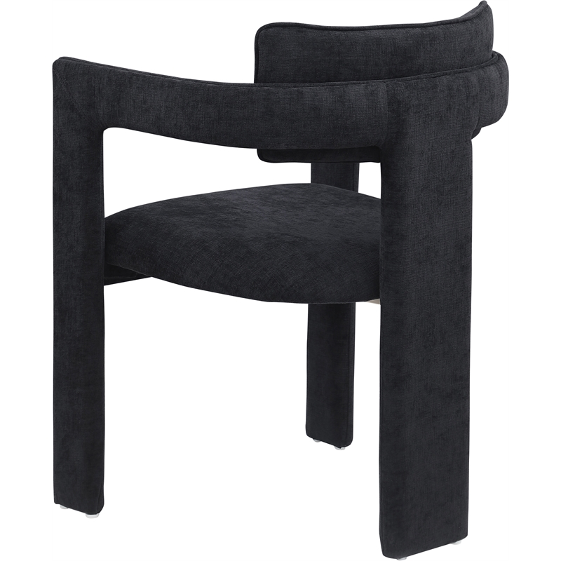 Meridian Furniture Brenda Black Chenille Fabric Dining Chair (Set of 2)