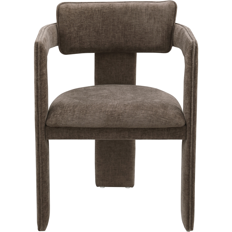 Meridian Furniture Brenda Brown Chenille Fabric Dining Chair (Set of 2)