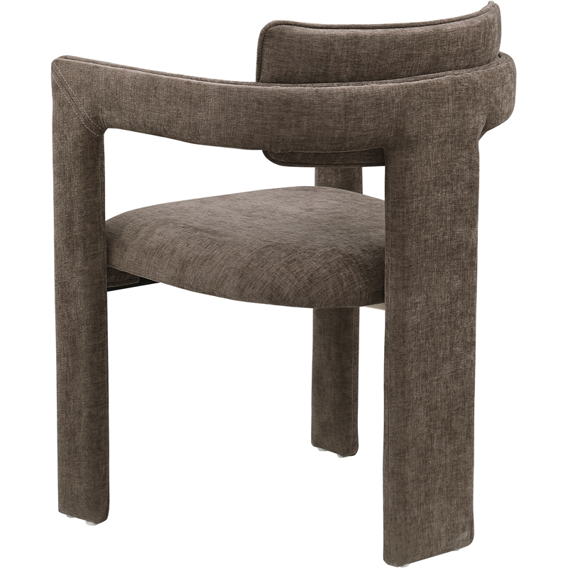 Meridian Furniture Brenda Brown Chenille Fabric Dining Chair (Set of 2)