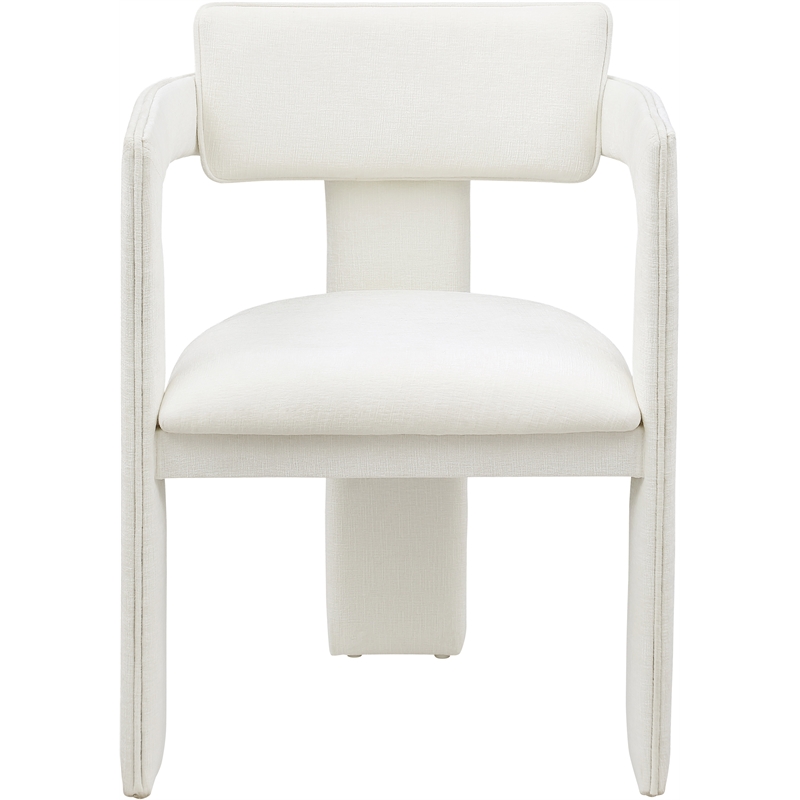 Meridian Furniture Brenda Cream Chenille Fabric Dining Chair (Set of 2)