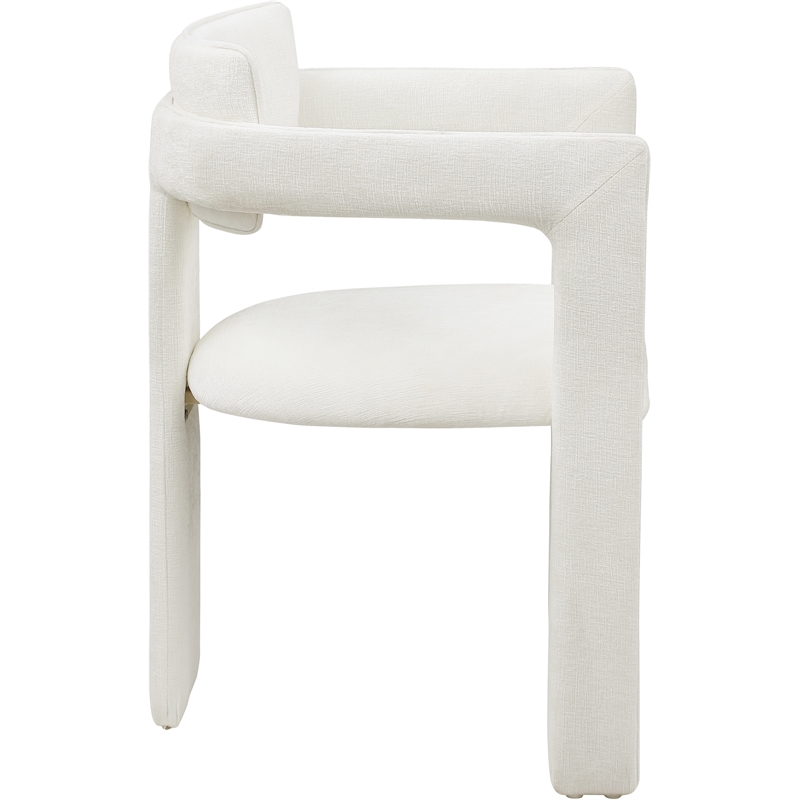 Meridian Furniture Brenda Cream Chenille Fabric Dining Chair (Set of 2)