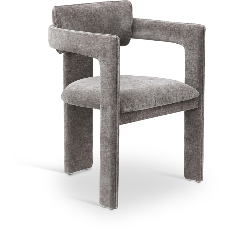 Meridian Furniture Brenda Grey Chenille Fabric Dining Chair (Set of 2)