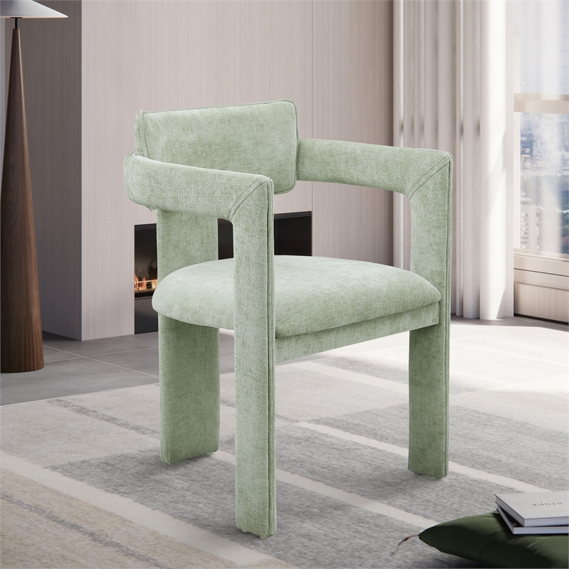 Meridian Furniture Brenda Mint Chenille Fabric Dining Chair (Set of 2)