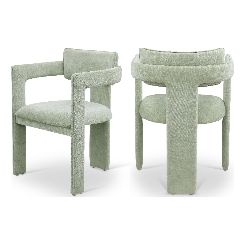 Meridian Furniture Brenda Mint Chenille Fabric Dining Chair (Set of 2)
