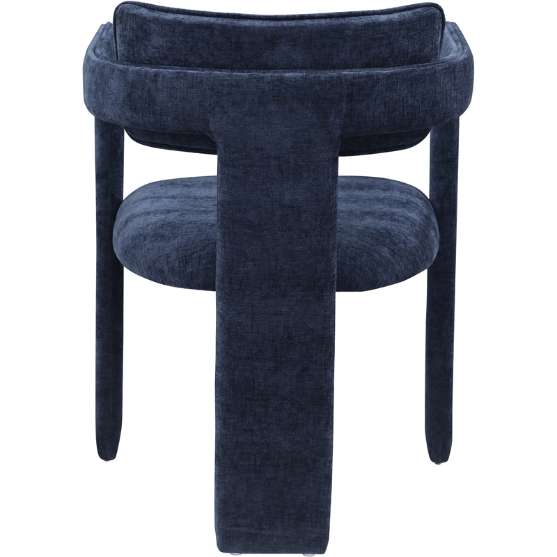 Meridian Furniture Brenda Navy Chenille Fabric Dining Chair (Set of 2)