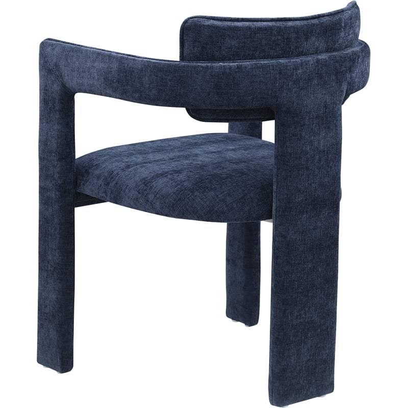 Meridian Furniture Brenda Navy Chenille Fabric Dining Chair (Set of 2)