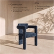 Meridian Furniture Brenda Navy Chenille Fabric Dining Chair (Set of 2)
