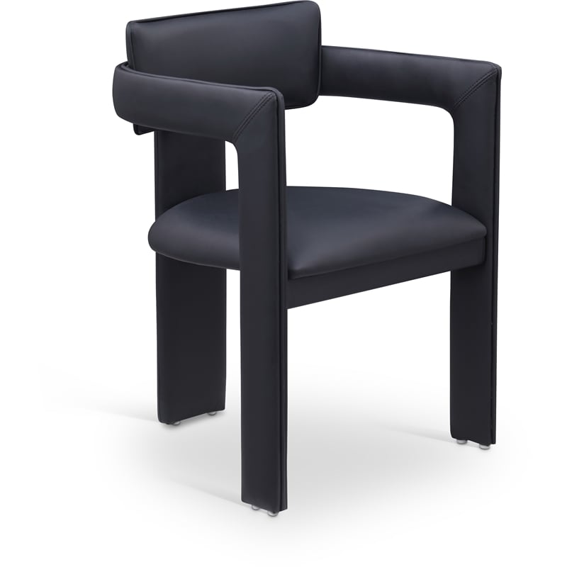 Meridian Furniture Brenda Black Vegan Leather Dining Chair (Set of 2)
