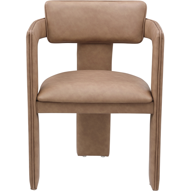 Meridian Furniture Brenda Brown Vegan Leather Dining Chair (Set of 2)