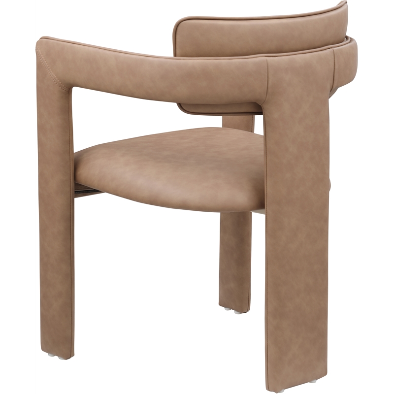 Meridian Furniture Brenda Brown Vegan Leather Dining Chair (Set of 2)