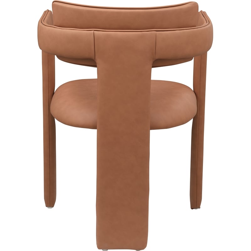 Meridian Furniture Brenda Cognac Vegan Leather Dining Chair (Set of 2)