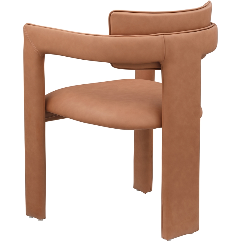 Meridian Furniture Brenda Cognac Vegan Leather Dining Chair (Set of 2)