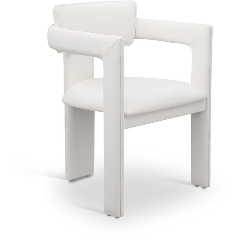 Meridian Furniture Brenda Cream Vegan Leather Dining Chair (Set of 2)