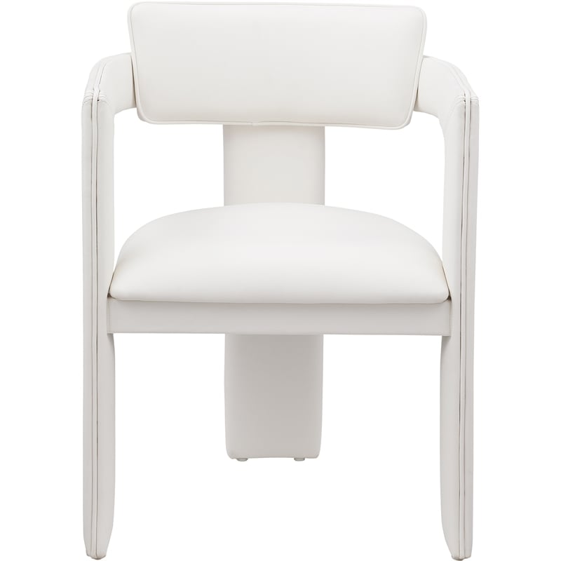 Meridian Furniture Brenda Cream Vegan Leather Dining Chair (Set of 2)