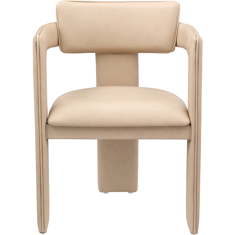 Meridian Furniture Brenda Tan Vegan Leather Dining Chair (Set of 2)