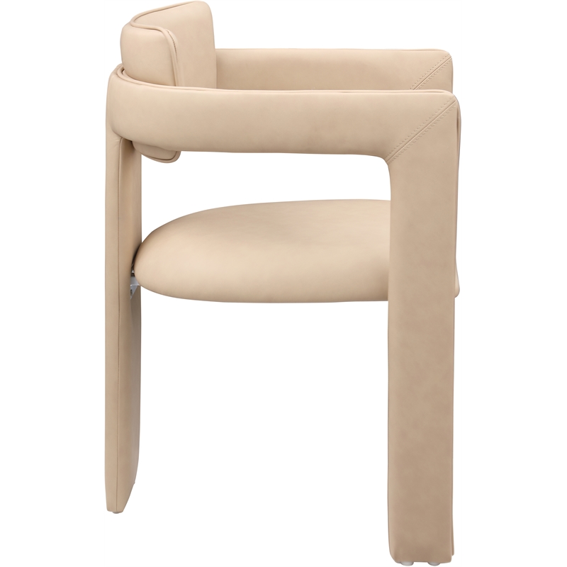 Meridian Furniture Brenda Tan Vegan Leather Dining Chair (Set of 2)