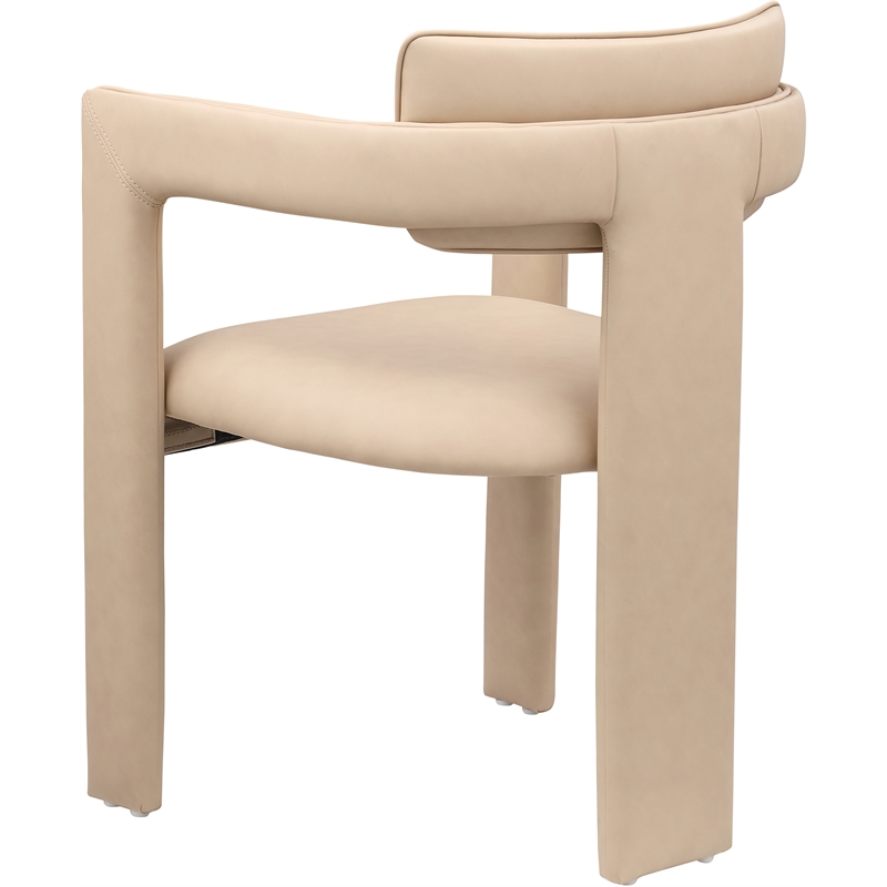 Meridian Furniture Brenda Tan Vegan Leather Dining Chair (Set of 2)