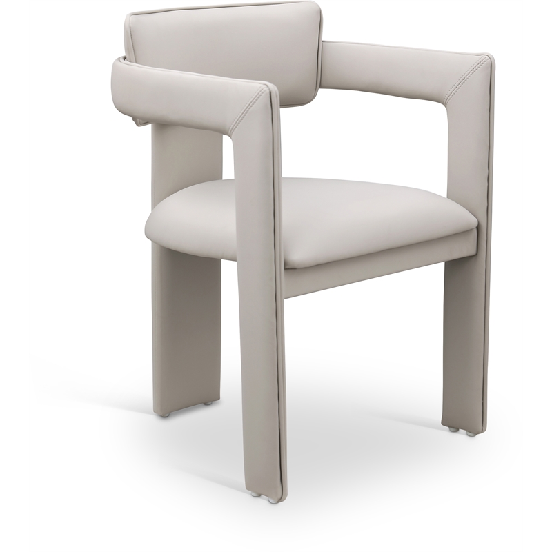 Meridian Furniture Brenda Taupe Vegan Leather Dining Chair (Set of 2)